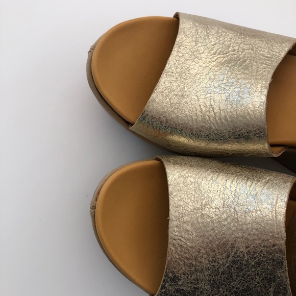 Kork- Ease size 8 metallic wedge sandals - Picture 5 of 15